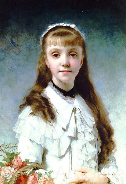 Charles Joshua Chaplin Portrait of a young girl France oil painting art